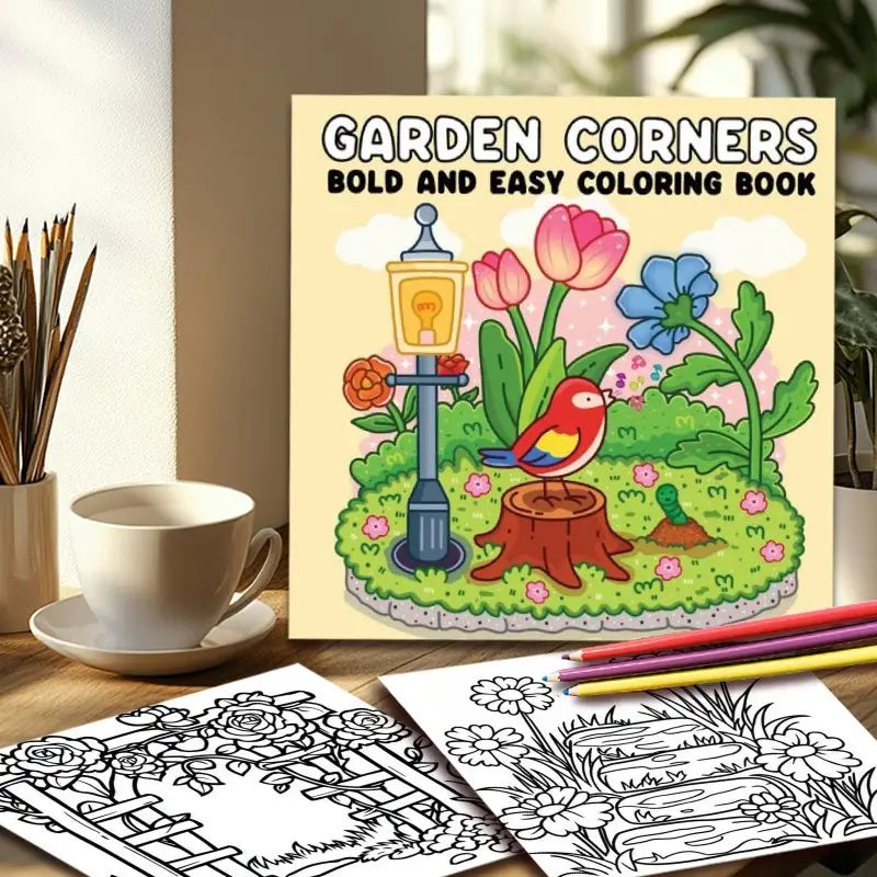Garden corners coloring book värityskirja