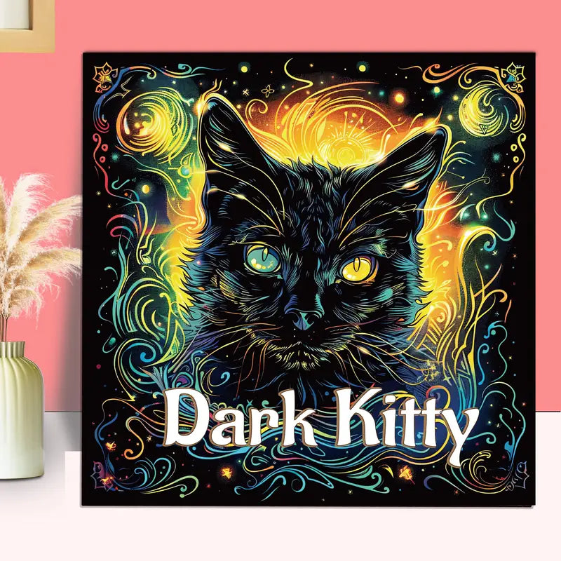 Dark kitty coloring book värityskirja