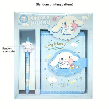 1 setti Sanrio-muistikirja ja -kynäsetti