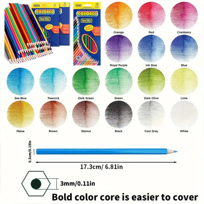 24 kpl ammattitason taiteilijatason värikynäsetti