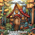 Forest house coloring book värityskirja