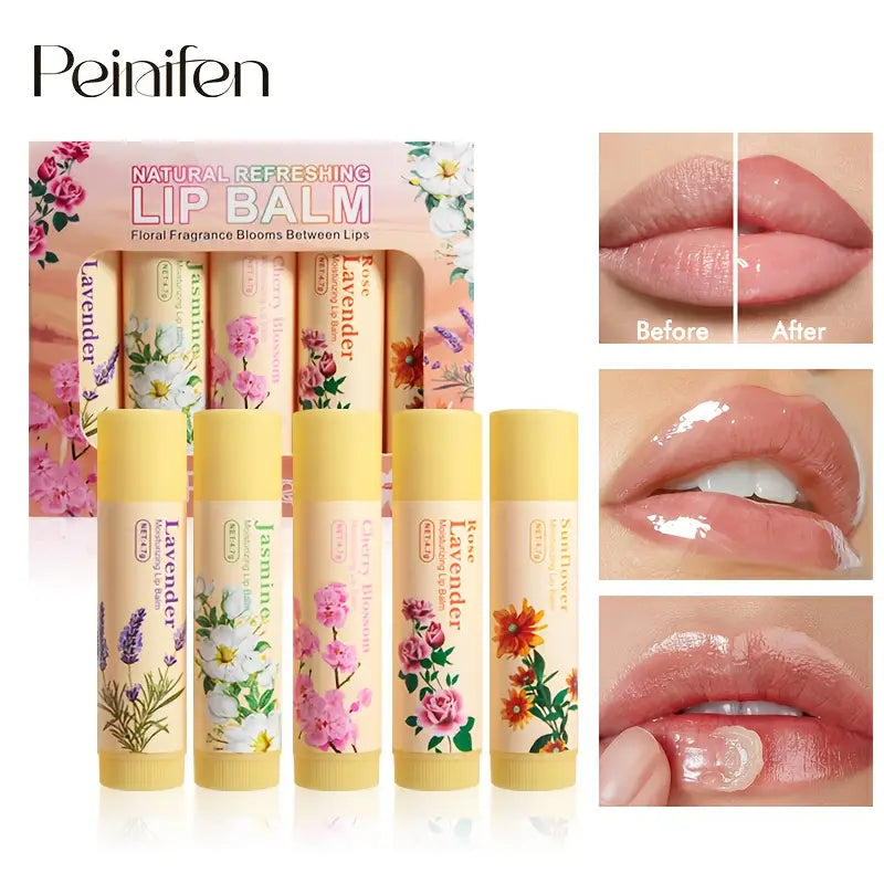 5 kpl Peinifen Natural Refreshing -huulirasvaa