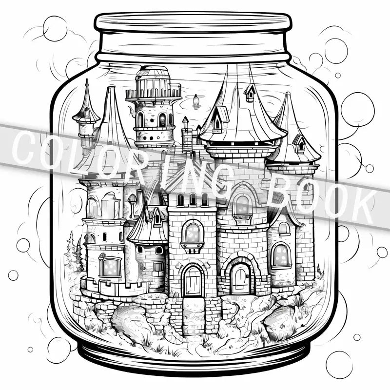Magical jar coloring book värityskirja