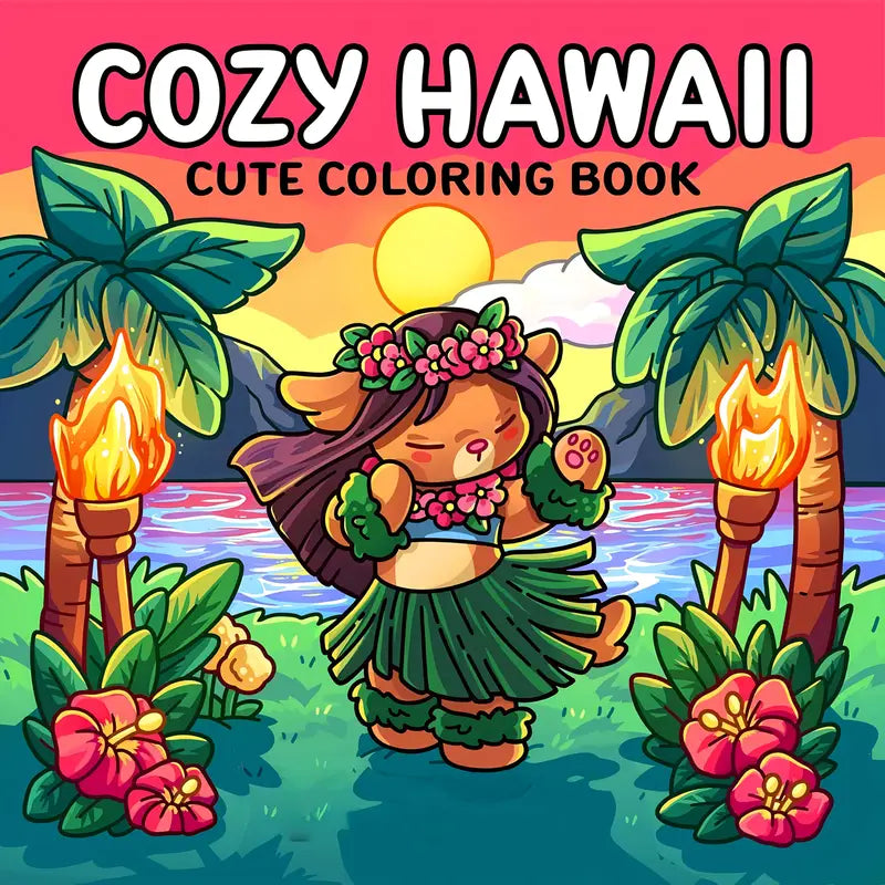 cozy Hawaii coloring book värityskirja