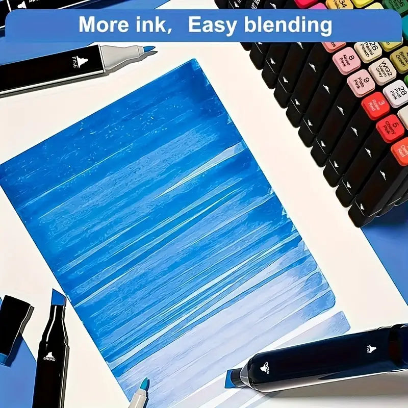 Kaikki yhdessä -värityspakkaus – Värityskirja + 80 kirkasta tussia