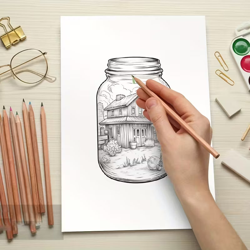 Magical jars coloring book värityskirja