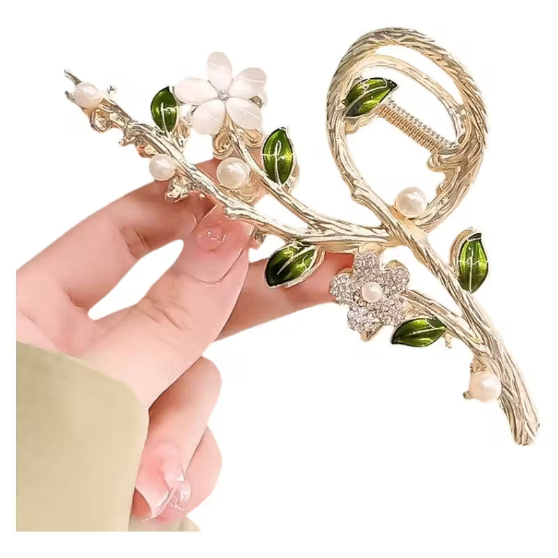 Kukkakuvioinen puunoksahiuspinni