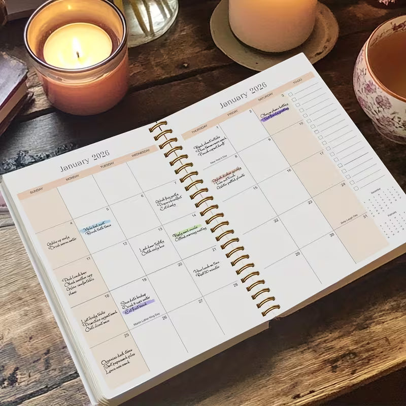 1 kpl A5 2026 kuukausikalenterivihko