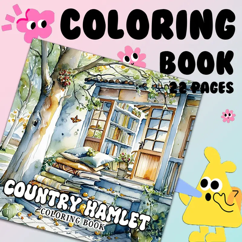 Country hamlet coloring book värityskirja