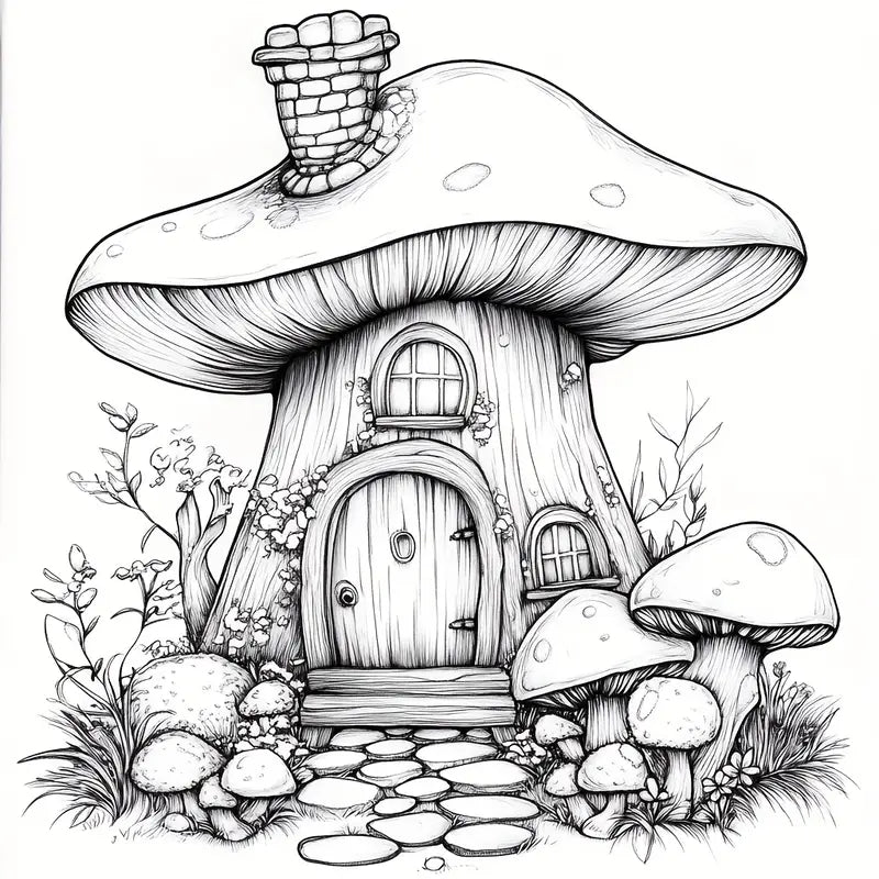 Forest house coloring book värityskirja