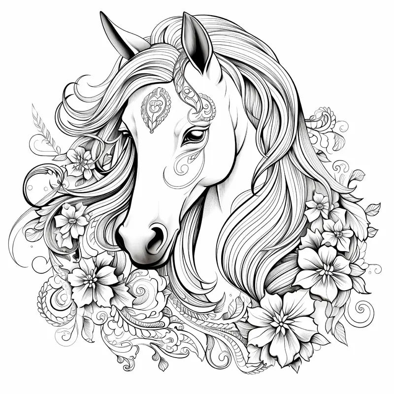 Horse world coloring book värityskirja