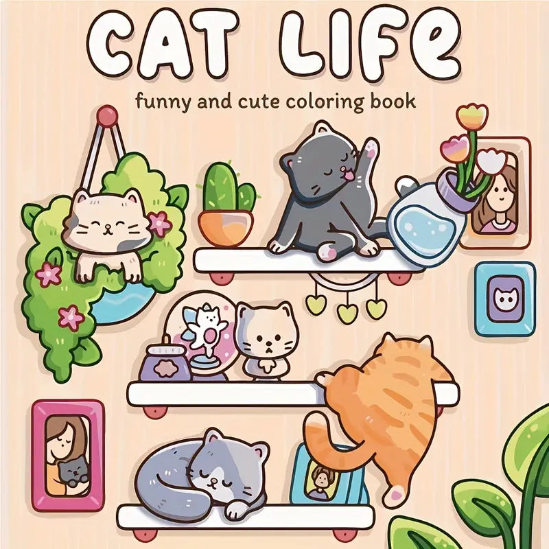 Cat life coloring book värityskirja