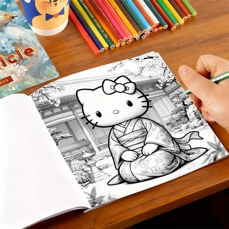 Hello Kitty coloring book värityskirja