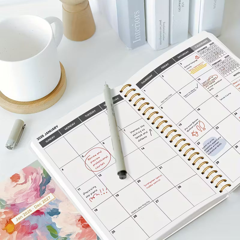 1 kpl 2026 kuukausikalenteri A5