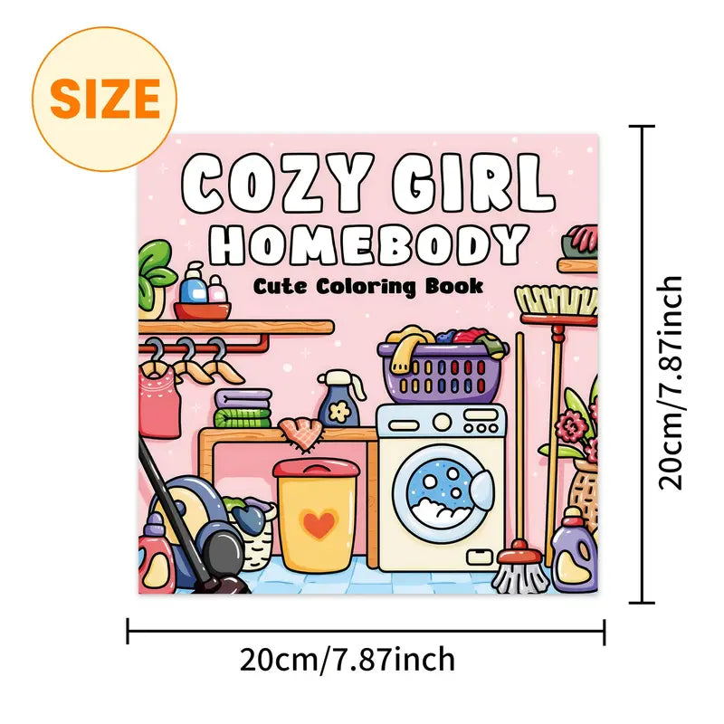 Cozy girl Homebody coloring book värityskirja