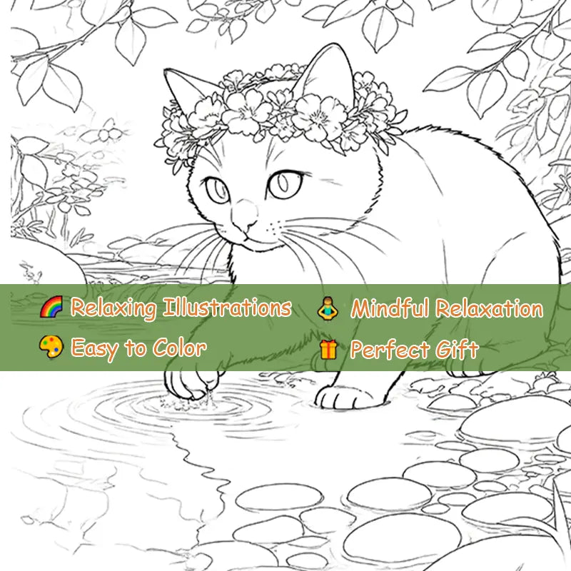 Santa kittins coloring book värityskirja