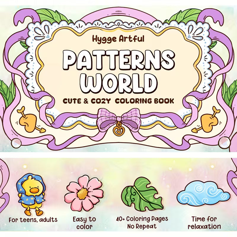 Patterns world coloring book värityskirja 38 pages