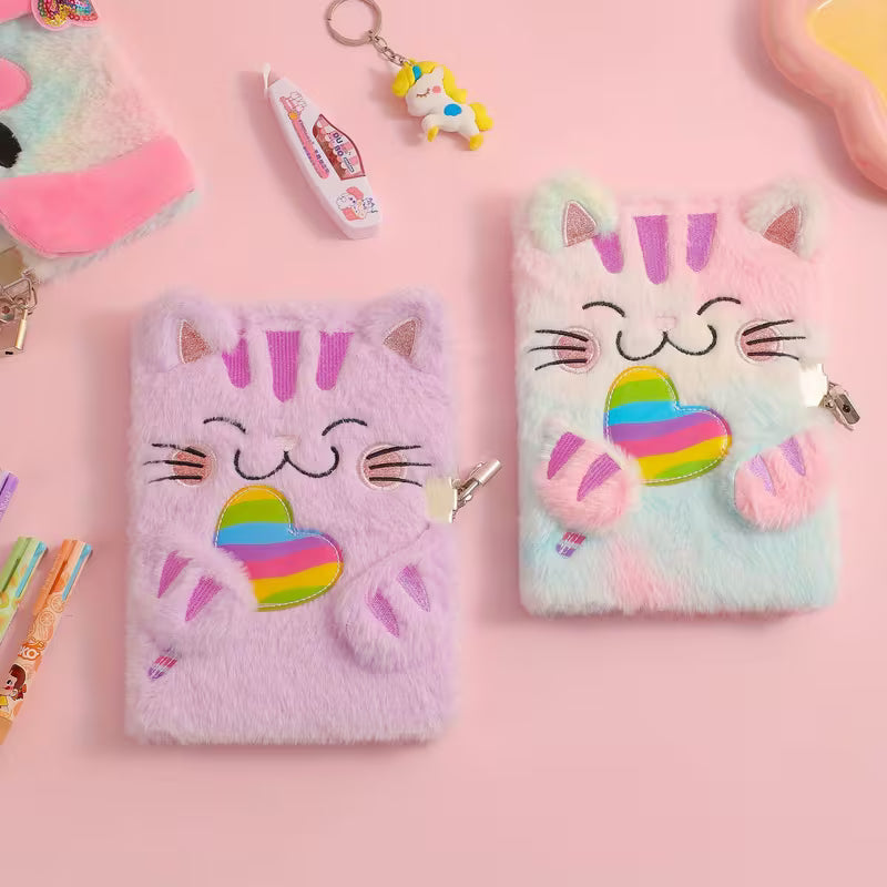 Lukittava päiväkirjamuistikirja A5 eläinaiheella