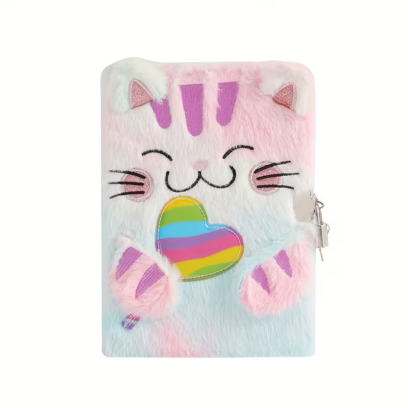 Lukittava päiväkirjamuistikirja A5 eläinaiheella