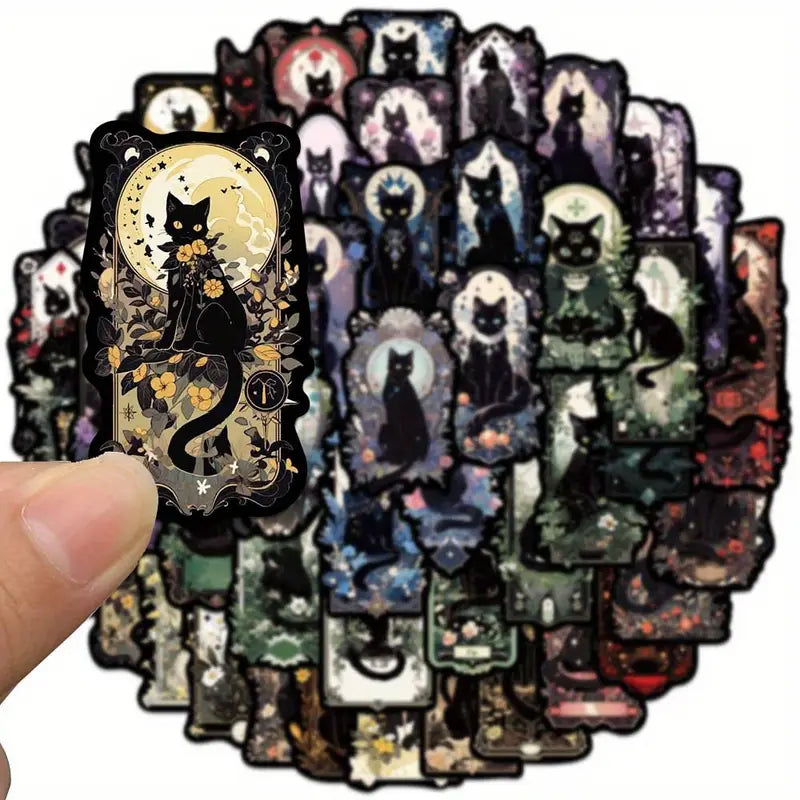 1kpl Mystiset mustat kissat -vinyylitarrat