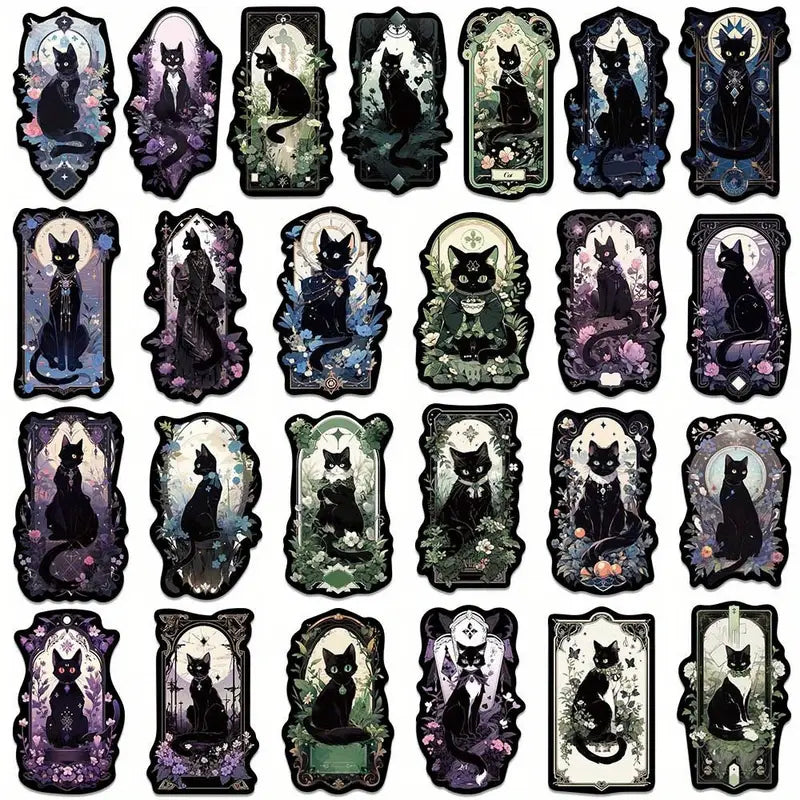 1kpl Mystiset mustat kissat -vinyylitarrat