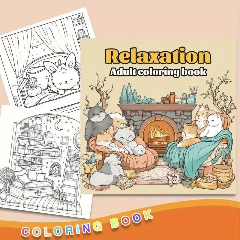Relaxation coloring book värityskirja