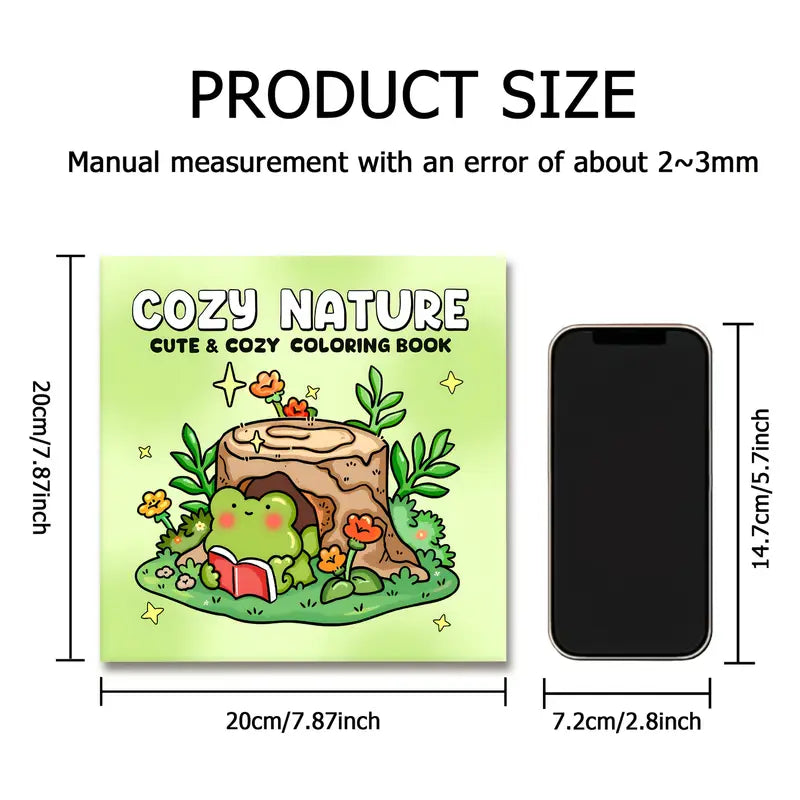 cozy nature coloring book värityskirja