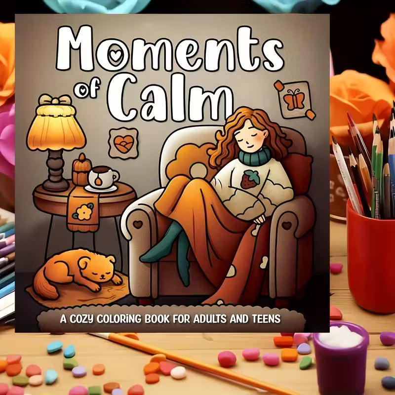 Moments of calm coloring book Värityskirja
