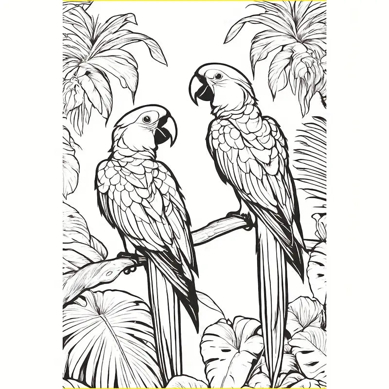 Coloring birds coloring book värityskirja