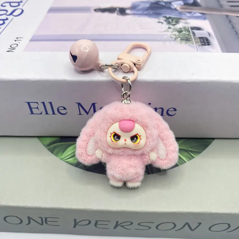 1kpl 3D-pehmolelu pupu-kani-avaimenperä