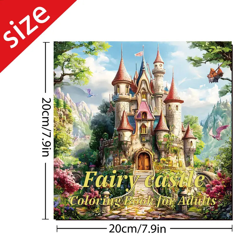 Fairy castle coloring book värityskirja