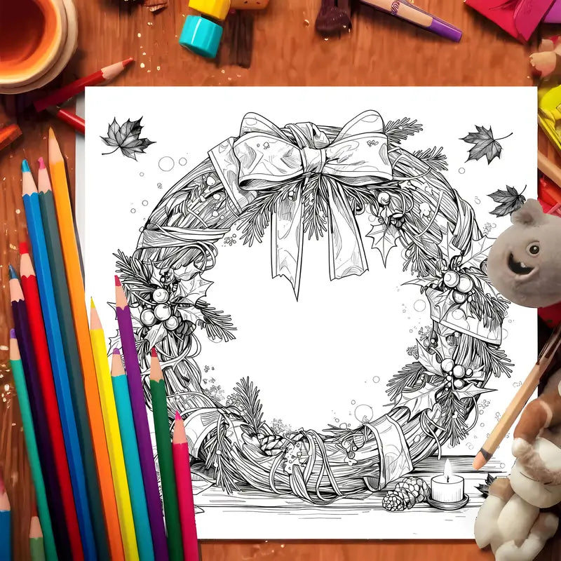 Glowing winter coloring book värityskirja