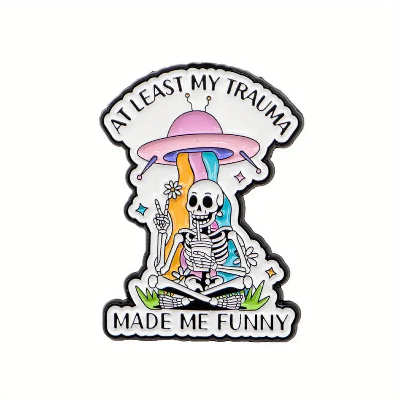 Emalinasta vaatteisiin tai laukkuihin kiinnitettäväksi