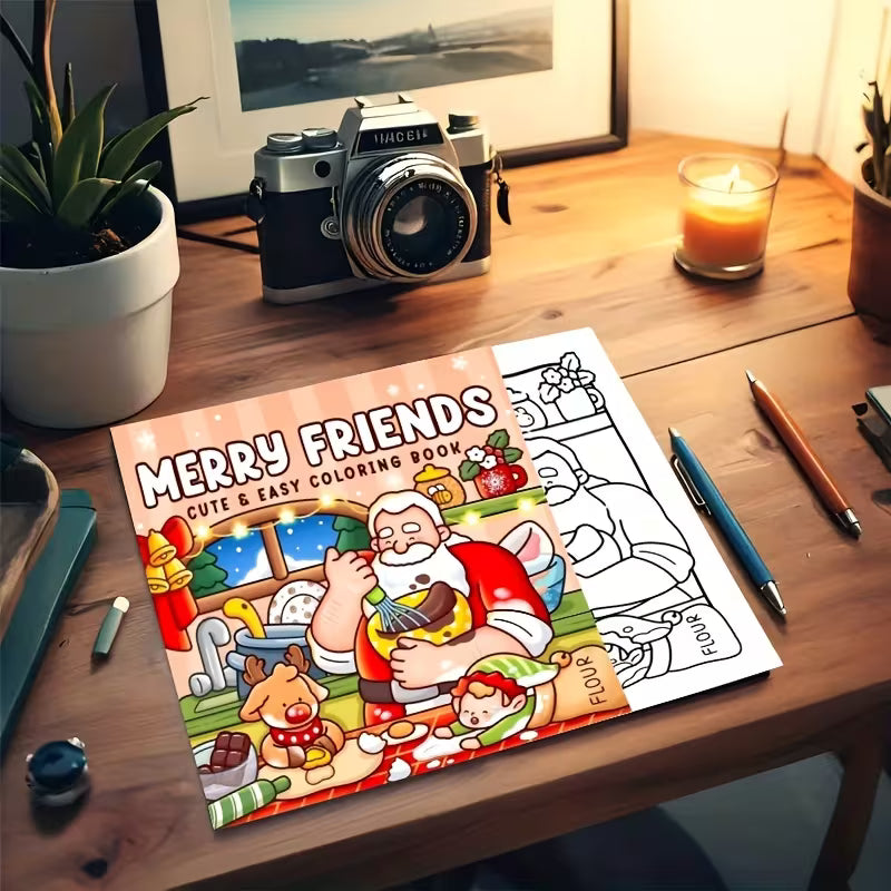 Tulossa pian! Merry Friends -jouluvärityskirja