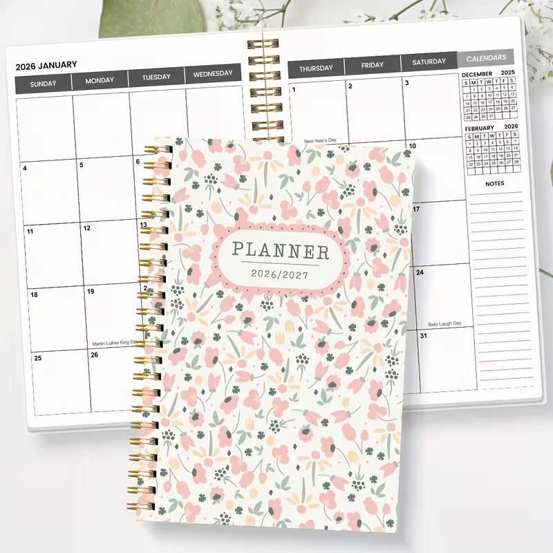 1 kpl A5 kuukausikalenteri 2026-2027