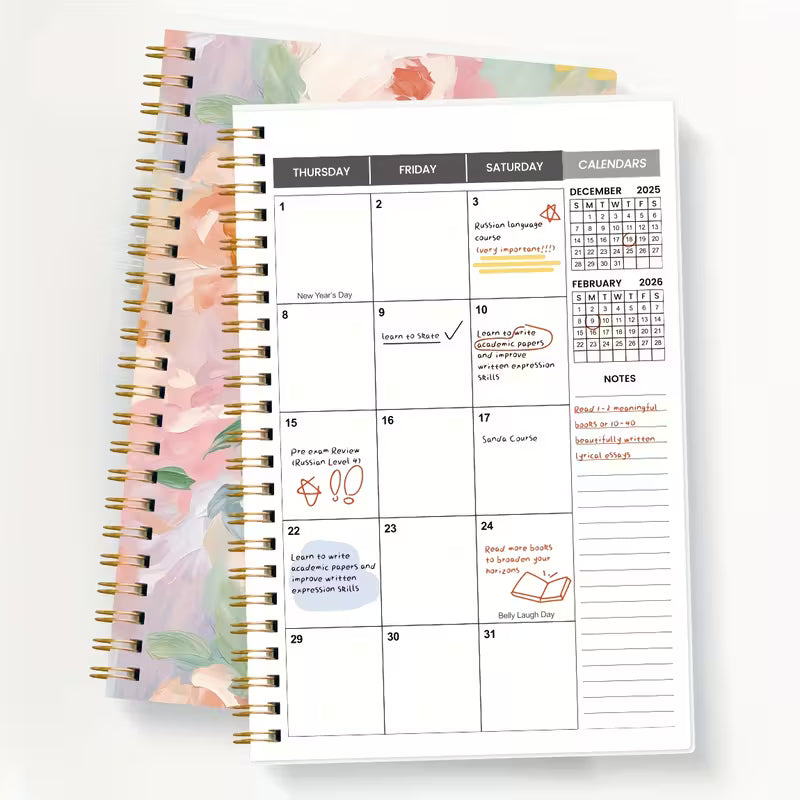 1 kpl 2026 kuukausikalenteri A5