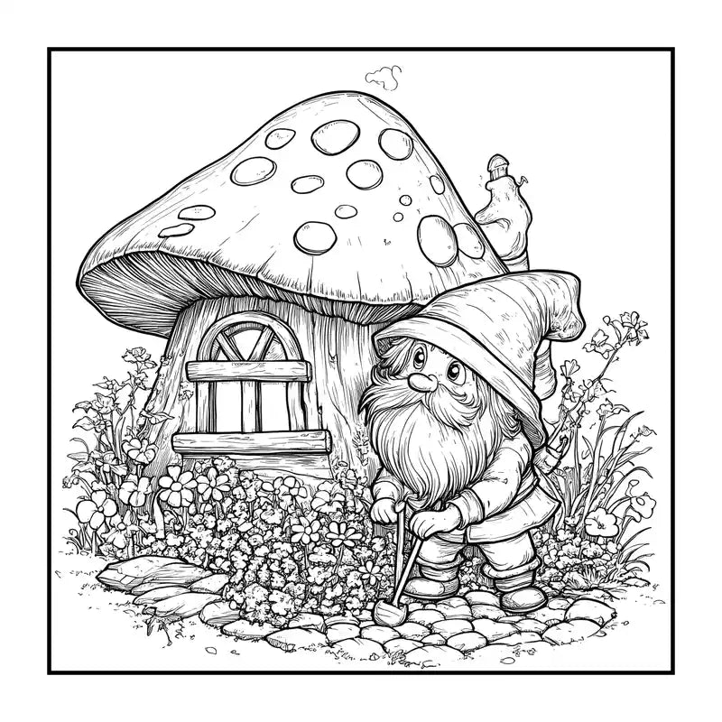 Gnome coloring book värityskirja