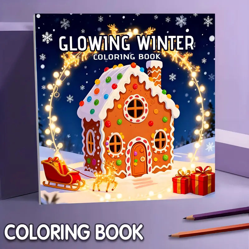 Glowing winter coloring book värityskirja