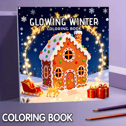 Glowing winter coloring book värityskirja