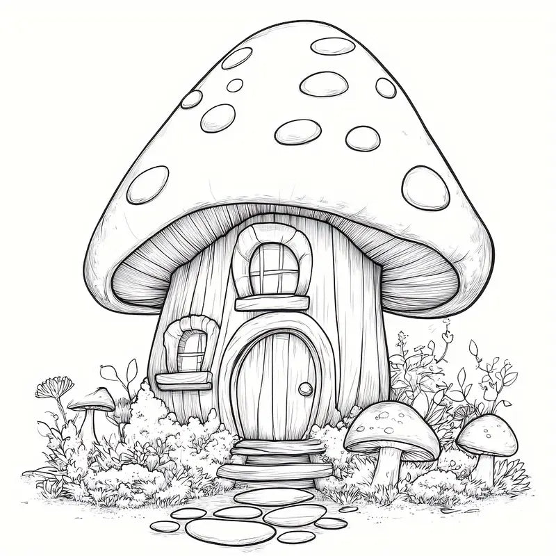 Forest house coloring book värityskirja