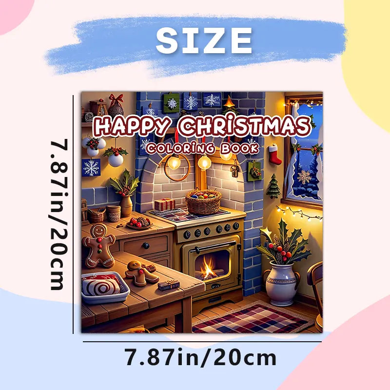 Happy christmas coloring book värityskirja