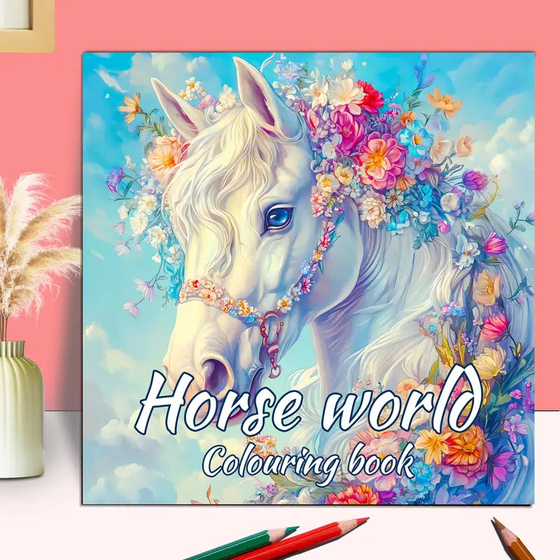 Horse world coloring book värityskirja