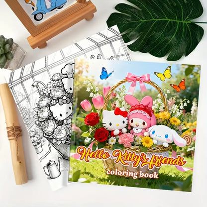 Hello Kitty and Friends coloring book värityskirja