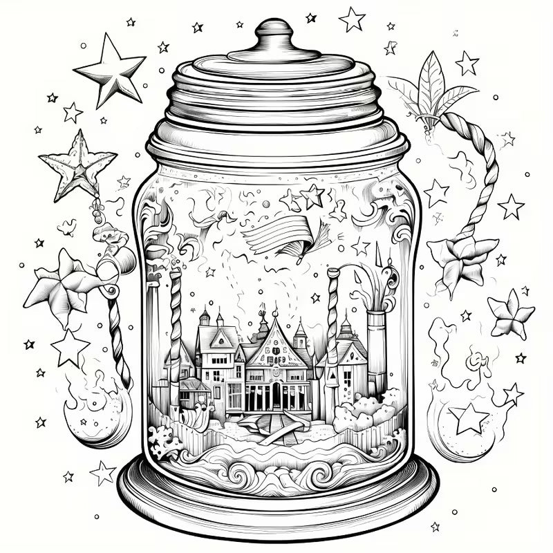 A world in a jar coloring book värityskirja