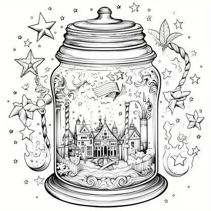 A world in a jar coloring book värityskirja
