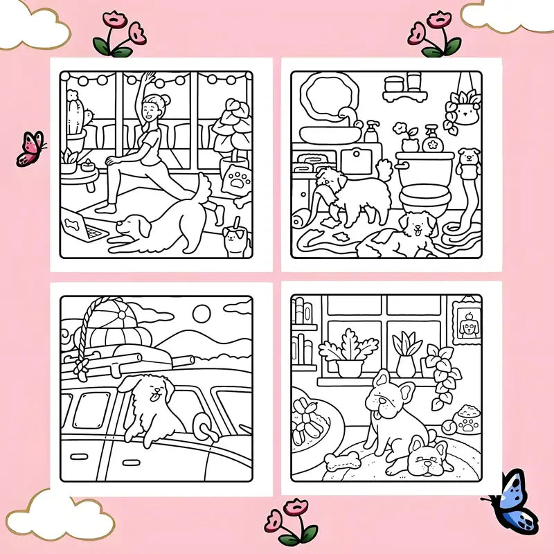 Dog moments coloring book värityskirja