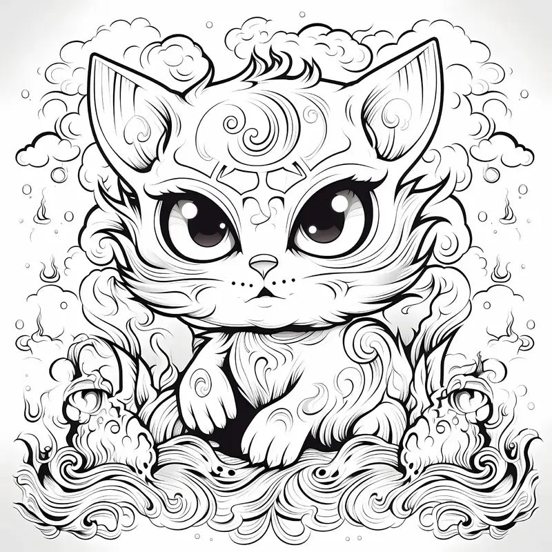 Dark kitty coloring book värityskirja