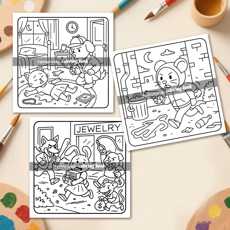 Crime scenes Coloring Book värityskirja