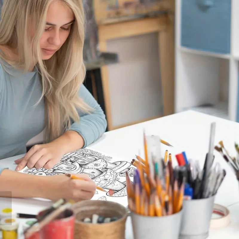 Mushroom Forest coloring book värityskirja