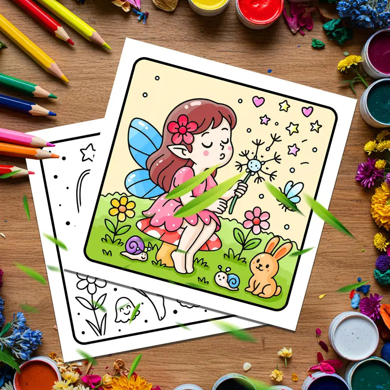 Flower fairy coloring book värityskirja
